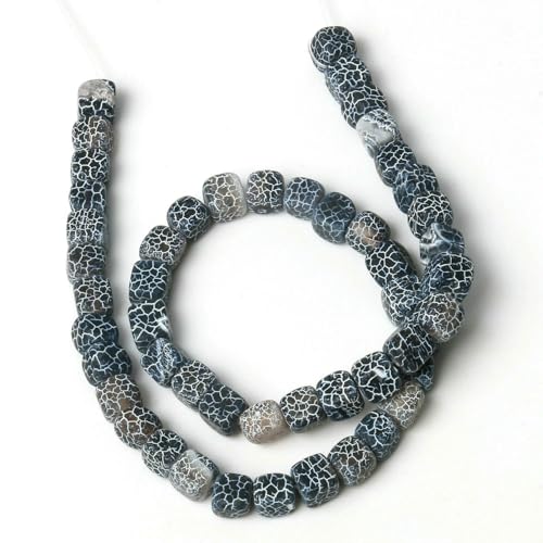 Naturstein-Achat-Jade-Würfel, quadratische Perle, 8 mm, lose Abstandsperlen für die Schmuckherstellung, DIY-Charms, Armbänder, Halsketten, Perlenarbeiten, 15 Zoll, Frostachat 1–8 mm, von HDJSDB