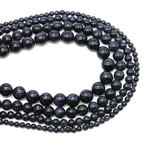 Naturstein-Aquamarin-Amethyst-Perlen, rund, lose Abstandshalter, Kristall-Edelsteine, für Schmuckherstellung, DIY-Armband, Halskette, 4/6/8/10 mm, Blaugoldsandstein, 8 mm, 45–48 Stück Naturstein-Aquamarin-Amethyst-Perlen, rund, lose Abstandshalter, Kristall-Edelsteine, für Schmuckherstellung, DIY-Armband, Halskette, 4/6/8/10 mm, Blaugoldsandstein, 8 mm, 45–48 Stück von HDJSDB