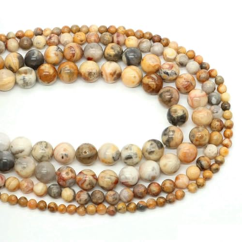 Naturstein-Aquamarin-Amethyst-Perlen, rund, lose Abstandshalter, Kristall-Edelsteine, für Schmuckherstellung, DIY-Armband, Halskette, 4/6/8/10 mm, verrückter Achat, 4,0 mm, 85–92 Stück Naturstein-Aquamarin-Amethyst-Perlen, rund, lose Abstandshalter, Kristall-Edelsteine, für Schmuckherstellung, DIY-Armband, Halskette, 4/6/8/10 mm, verrückter Achat, 4,0 mm, 85–92 Stück von HDJSDB