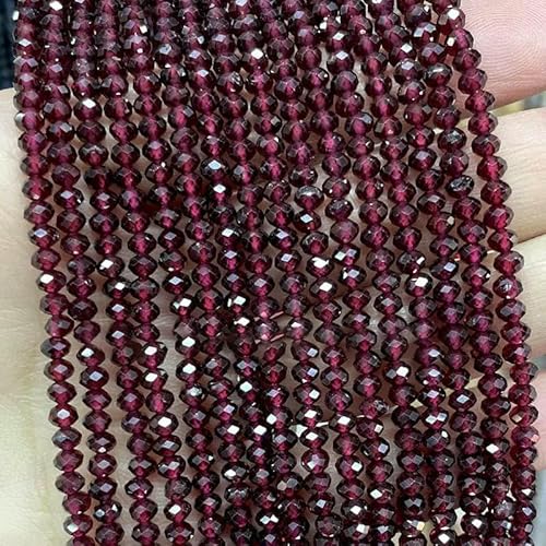 Naturstein Granat Edelstein Unregelmäßig Rund Facettiert Lose Abstandshalter Taille Perlen Für DIY Schmuckherstellung Armband Halskette Handgefertigt-3x4.0mm Ca. 120 Stück Naturstein Granat Edelstein Unregelmäßig Rund Facettiert Lose Abstandshalter Taille Perlen Für DIY Schmuckherstellung Armband Halskette Handgefertigt-3x4.0mm Ca. 120 Stück von HDJSDB