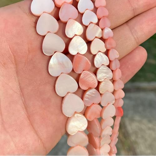 Naturstein-Muschelperlen, Anhänger, rosa, lose Abstandsperle, gefärbte Perlmutt-Muschelperle für DIY-Armbänder, Ohrringe, Halsketten – 16 Herzen, 12 mm, ro Naturstein-Muschelperlen, Anhänger, rosa, lose Abstandsperle, gefärbte Perlmutt-Muschelperle für DIY-Armbänder, Ohrringe, Halsketten – 16 Herzen, 12 mm, ro von HDJSDB