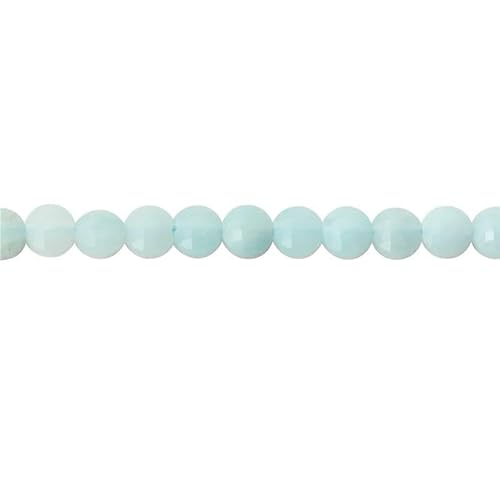 Naturstein Türkis Malachit Turmalin Amazonit facettierte flache runde Perlen Größe 2 4 6 mm zur Schmuckherstellung DIY Armband-Amazonit-6 mm 68 Stück von HDJSDB