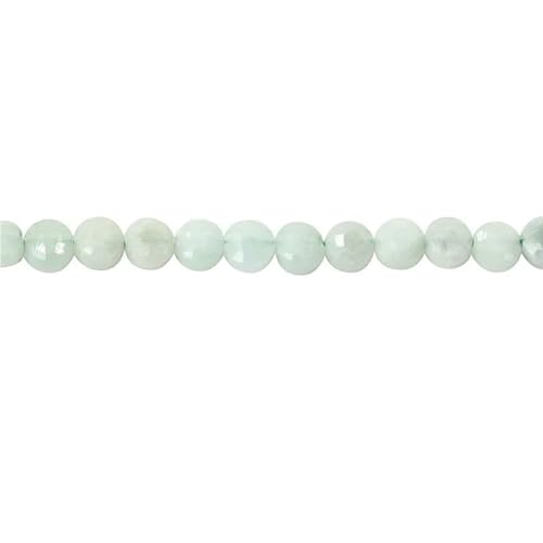 Naturstein Türkis Malachit Turmalin Amazonit facettierte flache runde Perlen Größe 2 4 6 mm zur Schmuckherstellung DIY Armband-Jade B-6 mm 68 Stück von HDJSDB