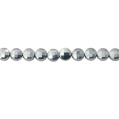 Naturstein Türkis Malachit Turmalin Amazonit facettierte flache runde Perlen Größe 2 4 6 mm zur Schmuckherstellung DIY Armband-Terahertz-4,0 mm 95 Stück von HDJSDB