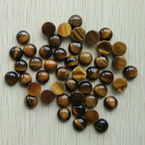 Naturstein gemischte runde CABOCHON 10mm Perlen für DIY Schmuck Zubehör 50 teile/los-Tigerauge Stein von HDJSDB