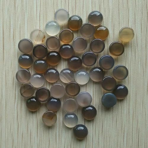 Naturstein gemischte runde CABOCHON 10mm Perlen für DIY Schmuck Zubehör 50 teile/los-grau achat von HDJSDB