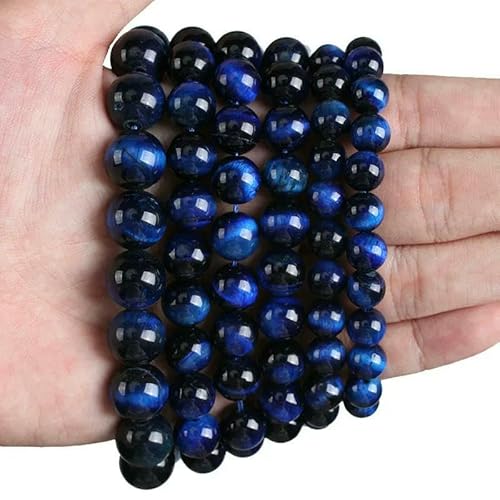 Natursteinperlen, Amethyste, Rhodonit, Lapislazuli, Tigerauge, Kristall, Achat, runde lose Perlen, 4, 6, 8, 10, 12 mm, zur Armbandherstellung, blaues Tigerauge, 10 mm, ca. 36 Perlen Natursteinperlen, Amethyste, Rhodonit, Lapislazuli, Tigerauge, Kristall, Achat, runde lose Perlen, 4, 6, 8, 10, 12 mm, zur Armbandherstellung, blaues Tigerauge, 10 mm, ca. 36 Perlen von HDJSDB