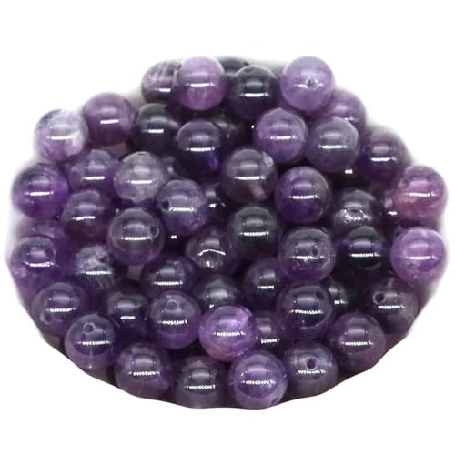 Natursteinperlen zur Schmuckherstellung, Tigerauge, Amethyst, Reiki-Quarz, Heilkristall, lose Abstandshalter, Charms, DIY-Armband, Halskette, Amethyst, 6 mm, 60 Stück Natursteinperlen zur Schmuckherstellung, Tigerauge, Amethyst, Reiki-Quarz, Heilkristall, lose Abstandshalter, Charms, DIY-Armband, Halskette, Amethyst, 6 mm, 60 Stück von HDJSDB