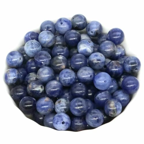 Natursteinperlen zur Schmuckherstellung, Tigerauge, Amethyst, Reiki-Quarz, Heilkristall, lose Abstandshalter, Charms, DIY-Armband, Halskette, blauer Sodalith, 8 mm, 30 Stück Natursteinperlen zur Schmuckherstellung, Tigerauge, Amethyst, Reiki-Quarz, Heilkristall, lose Abstandshalter, Charms, DIY-Armband, Halskette, blauer Sodalith, 8 mm, 30 Stück von HDJSDB