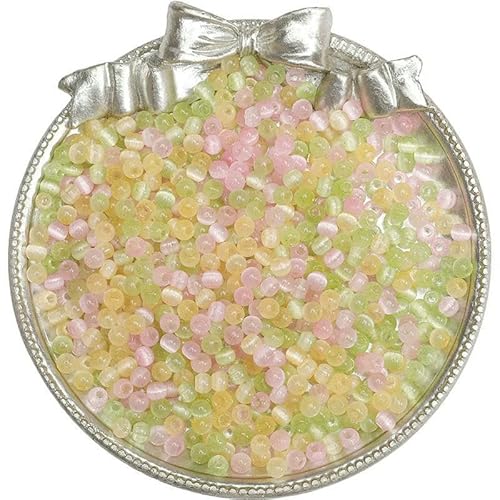 Neu 10 g 150 Stück 4,0 mm Glasperlen, hochwertige Katzenaugenperlen, 1 mm Loch, für die Schmuckherstellung, DIY-Armband, Halskette, Basteln, Farbperlen-Mix, Farbe 6 Neu 10 g 150 Stück 4,0 mm Glasperlen, hochwertige Katzenaugenperlen, 1 mm Loch, für die Schmuckherstellung, DIY-Armband, Halskette, Basteln, Farbperlen-Mix, Farbe 6 von HDJSDB