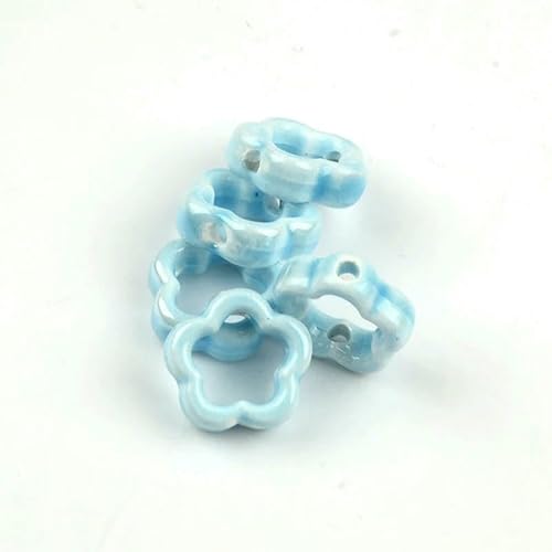 Neue 15 mm hohle fünfblättrige Blume, mehrfarbige Keramikperlen zur Schmuckherstellung, handgefertigtes Porzellanperlenarmband, Anhänger-TC181-02-5 Stück Neue 15 mm hohle fünfblättrige Blume, mehrfarbige Keramikperlen zur Schmuckherstellung, handgefertigtes Porzellanperlenarmband, Anhänger-TC181-02-5 Stück von HDJSDB