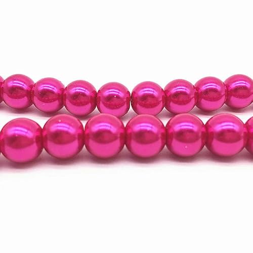 Neue 4/6/8/10 mm Imitationsperlen, runde Glasperlen, lose Abstandsperlen für die Schmuckherstellung, DIY, handgefertigte Armbänder, Halsketten, 18–8 mm (30 Stück) von HDJSDB