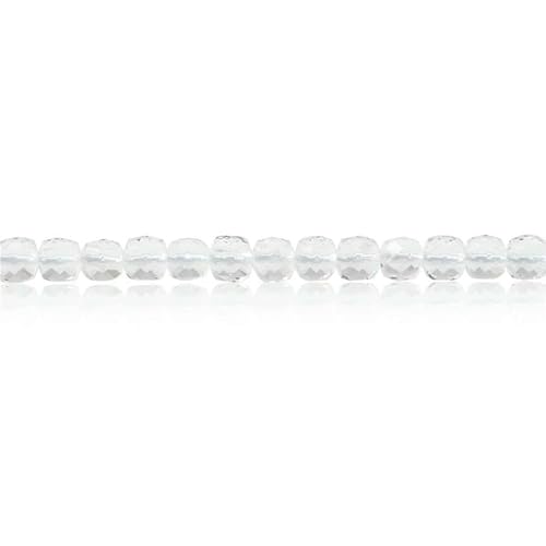 Opal, Rhodochrosit, Chrysokoll, Malachit, Turmalin, Naturstein, facettierte Würfelperlen, Größe 4,0 mm, zur Schmuckherstellung, DIY-Armband, Bergkristall, 4,0 mm von HDJSDB