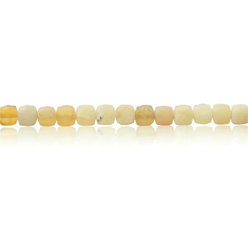 Opal, Rhodochrosit, Chrysokoll, Malachit, Turmalin, Naturstein, facettierte Würfelperlen, Größe 4,0 mm, zur Schmuckherstellung, DIY-Armband, Gelber Opal, 4,0 mm Opal, Rhodochrosit, Chrysokoll, Malachit, Turmalin, Naturstein, facettierte Würfelperlen, Größe 4,0 mm, zur Schmuckherstellung, DIY-Armband, Gelber Opal, 4,0 mm von HDJSDB