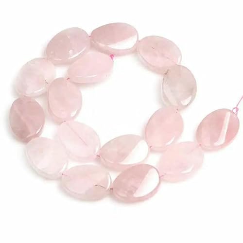 Ovale Natursteinperlen zum Selbermachen zur Schmuckherstellung, Strang 15 Zoll, Tigeraugen, roter Jaspis, Achate, wählbar, 18 x 25 mm, Rosenquarz Ovale Natursteinperlen zum Selbermachen zur Schmuckherstellung, Strang 15 Zoll, Tigeraugen, roter Jaspis, Achate, wählbar, 18 x 25 mm, Rosenquarz von HDJSDB