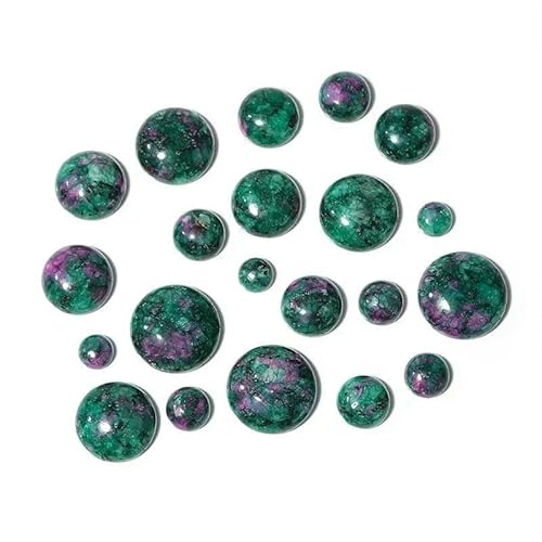 Runder Naturstein-Cabochon zur Schmuckherstellung, Lapislazuli, Amethyst, flache Rückseite, DIY-Ring-Anhänger, Komponenten, Charm-Kamee, T7321, 25 mm, 5 Stück von HDJSDB