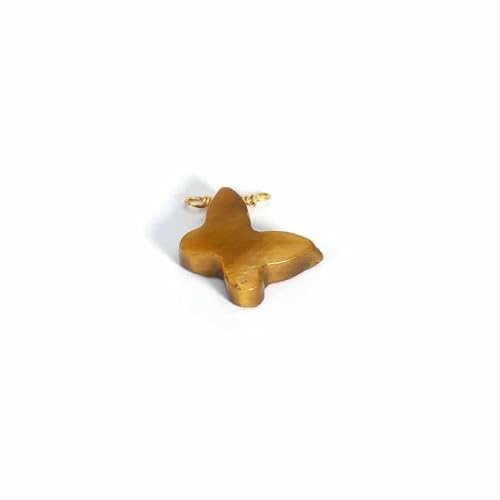 Schmetterlings-Kristall-Charm-Natursteinperlen zur Schmuckherstellung, DIY-Armband, Ohrring, Anhänger, Zubehör, H399-Tigerauge von HDJSDB