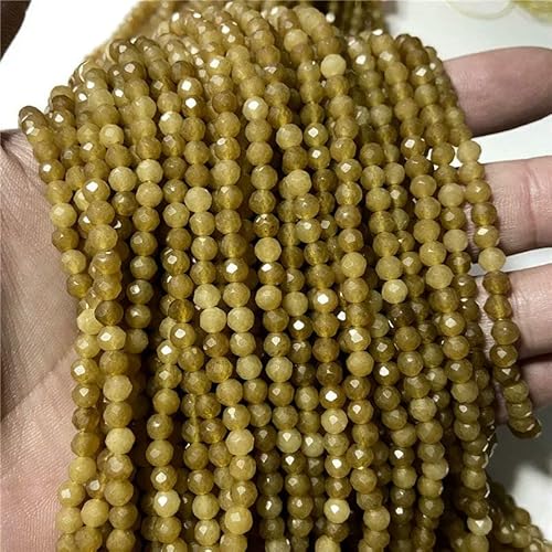 Winzige gelbe Kristallperlen, Edelsteine, facettiertes Tigerauge, natürliche Rutilquarzachatperlen zur Schmuckherstellung, Armband, DIY-Chalcedon, 3,0 mm Winzige gelbe Kristallperlen, Edelsteine, facettiertes Tigerauge, natürliche Rutilquarzachatperlen zur Schmuckherstellung, Armband, DIY-Chalcedon, 3,0 mm von HDJSDB