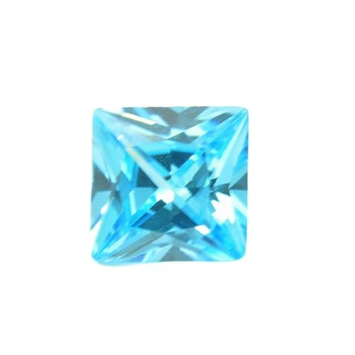 Zirkonia-Stein, 2 x 2 – 14 x 14,0 mm, AAAAA, mehrfarbig, quadratisch, Prinzessschliff, lose Zirkonia-Steine, synthetische Edelsteinperlen für Schmuck, Aquamarin, 7 x 7 mm, 50 Stück Zirkonia-Stein, 2 x 2 – 14 x 14,0 mm, AAAAA, mehrfarbig, quadratisch, Prinzessschliff, lose Zirkonia-Steine, synthetische Edelsteinperlen für Schmuck, Aquamarin, 7 x 7 mm, 50 Stück von HDJSDB