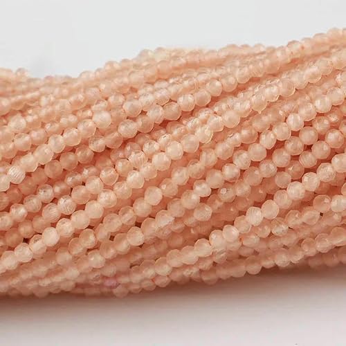 mm 3,0 mm Katzenaugen-Kristallperlen, facettierte lose Glasperlen zur Schmuckherstellung, Armband, DIY-Zubehör, 10 Stränge/Los, Pfirsich, 3,0 mm (1150 Stück) von HDJSDB