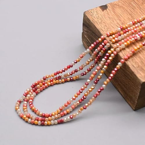 mm Rondell-Perlen aus Österreich, facettierte Kristallperlen, dreieckig, rund, lose Abstandsperlen aus Glas für die Schmuckherstellung, DIY-6, 2 mm, ca. 162 Stück von HDJSDB