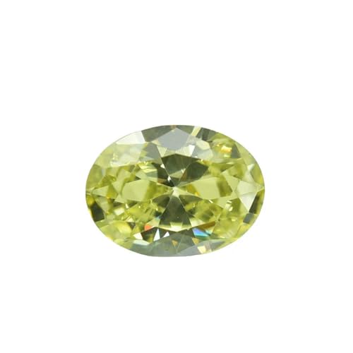 x 3,0 mm ~ 13 x 18 mm 5A CZ, ovale Form, Größe, synthetische Edelsteine, lose Zirkonia für Schmuck – Olivgelb – 12 x 16 mm (10 Stück) von HDJSDB