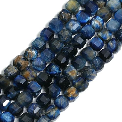 x 8 mm natürlicher quadratischer Steinwürfel, Tigerauge, lose Abstandsperlen für die Schmuckherstellung, DIY, elegantes Bettelarmband-Zubehör, Blau, 8 mm, 10 Stück x 8 mm natürlicher quadratischer Steinwürfel, Tigerauge, lose Abstandsperlen für die Schmuckherstellung, DIY, elegantes Bettelarmband-Zubehör, Blau, 8 mm, 10 Stück von HDJSDB