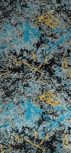 HDK-VERSAND 1 Stück Wachsplatten Muster Effektwachsplatte Antikmuster Marmormuster Grösse 200 x 100 x 0,5 mm (Marmor Blau Schwarz) von HDK-VERSAND