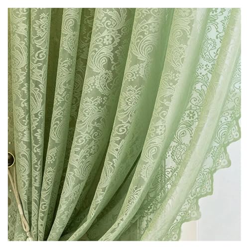 HDKAH Moderne, Schlichte Vorhänge mit Spitzenperlen for Wohnzimmer, Esszimmer und Schlafzimmer (Stangentasche)(W140cmXH 260cm 1pc) von HDKAH