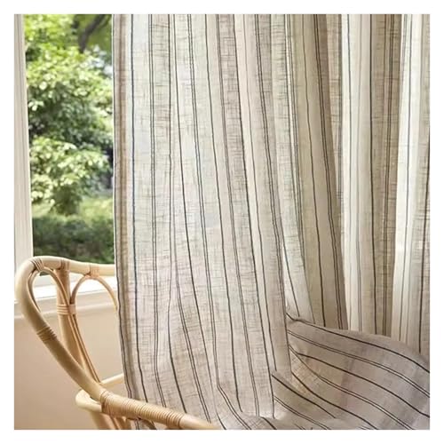 Verdunkelungsvorhang aus Leinen, individuell, schlicht, einfarbig, beige, for die Dekoration des Wohnzimmers zu Hause (Stangentasche)(1pc W250xL200 cm) von HDKAH
