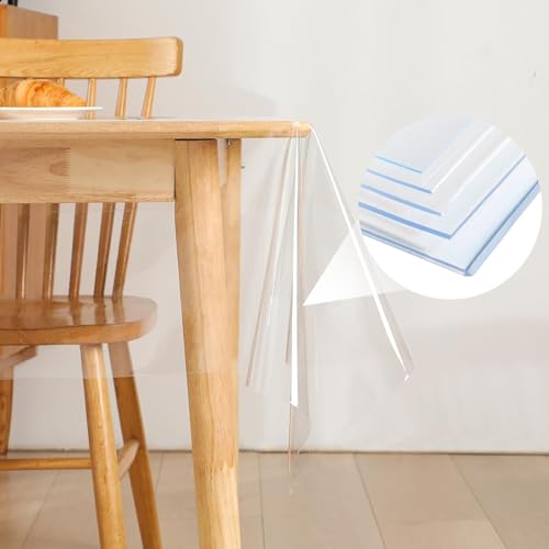HDKAJL Tischfolie Transparent 140x200cm, Tischdecke Outdoor 0,2mm Tischdecke Durchsichtig Abwaschbar Transparent Schutzdecke Glasklar Durchsichtig Klarsichtfolie Tischschutz für Küche Picknick Outdoor HDKAJL Tischfolie Transparent 140x200cm, Tischdecke Outdoor 0,2mm Tischdecke Durchsichtig Abwaschbar Transparent Schutzdecke Glasklar Durchsichtig Klarsichtfolie Tischschutz für Küche Picknick Outdoor von HDKAJL
