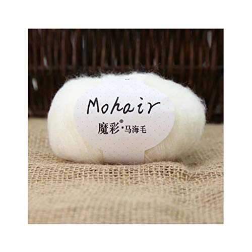 HDKEAN 5 Rollen, 25 g/Rolle, weiches, dünnes Angola-Mohair-Garn, feine Wolle, Handstrickgarn, Häkelgarn für Strickfreiheit HDKEAN 5 Rollen, 25 g/Rolle, weiches, dünnes Angola-Mohair-Garn, feine Wolle, Handstrickgarn, Häkelgarn für Strickfreiheit von HDKEAN