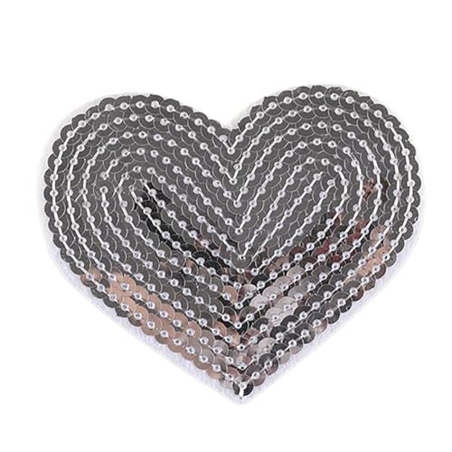 10 PCs Eisen Auf Flecken Herzförmige Gestickte Patches Pailletten Patches Für Rucksack Reparaturdekorationen von HDOYTXXM