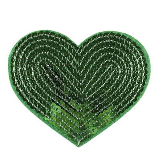 10 PCs Eisen Auf Flecken Herzförmige Gestickte Patches Pailletten Patches Für Rucksack Reparaturdekorationen von HDOYTXXM