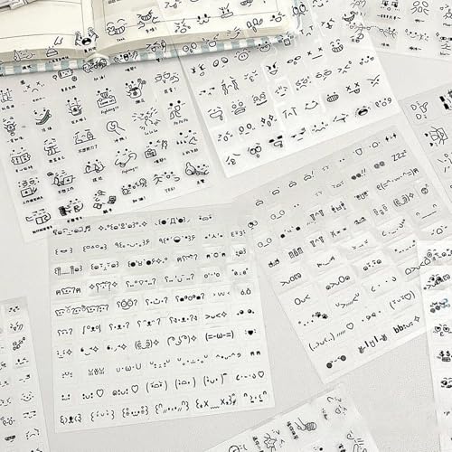 10 Sheets Journal Sticker Cartoon Sticker Wasserdichte Emoticon Aufkleber Für Notebooks Telefonkoffer Und Kunstprojekte Emoticon Cartoon Schöne Dekoration Für Journal von HDOYTXXM