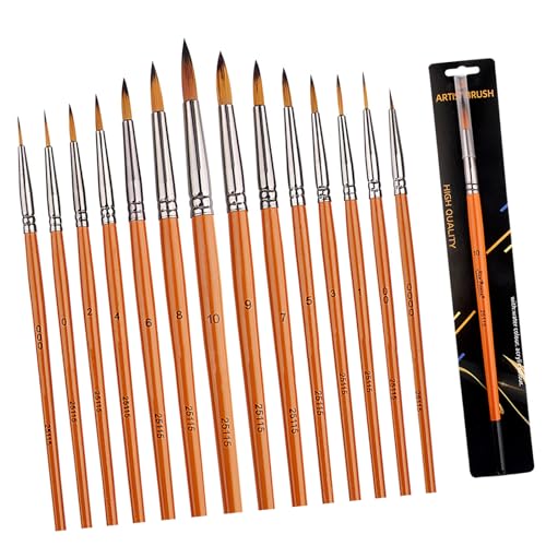 14pcs Holzgriff Nylon Borsten Pinsel Für Acryl Aquarell Gouache Ölmalmalmal Detail 14pcs Holzgriff Nylon Borsten Pinsel Für Acryl Aquarell Gouache Ölmalmalmal Detail von HDOYTXXM
