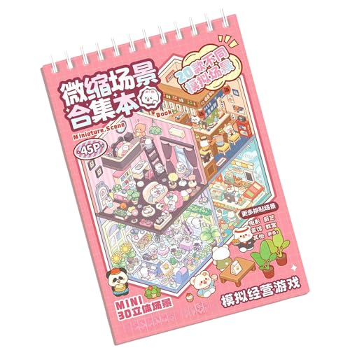 20 In 1 Cartoon Landscape Sticker Book Scrapbook Sticker 3D Szene Aufkleber Buch Ästhetic Sticker Scrapbooking Supplies von HDOYTXXM