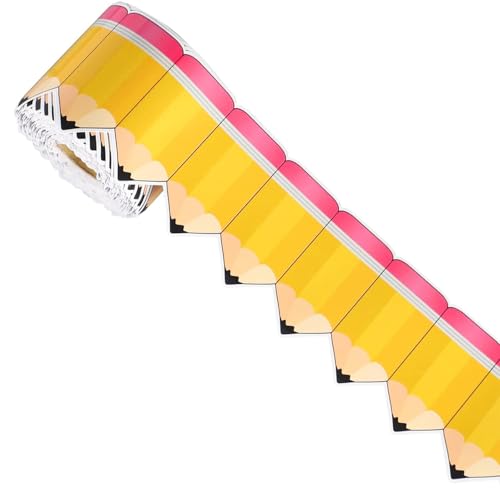 Bulletin Board Border Tric Aufkleber Für Tafel Mit Bleistift Bleistiftmuster Grenzverkleidung Wandkleher Aufkleber von HDOYTXXM