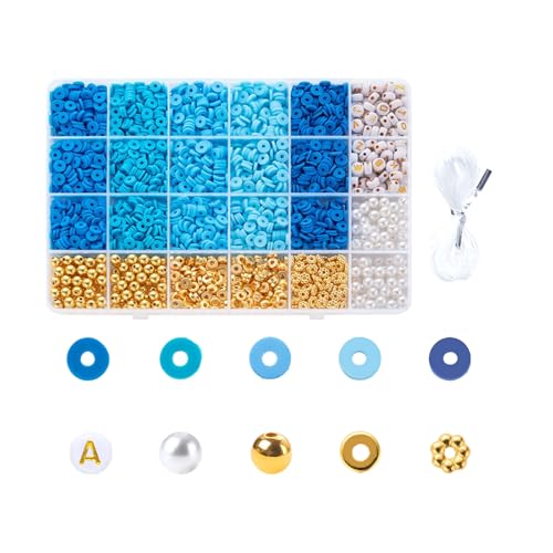 Clay Perlen Round Spacer Perlen Perlen Set Bunfle Perlen Basteln Perlen Schmuckperlen Für Armbänder von HDOYTXXM
