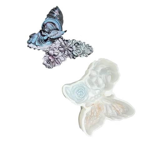 Flexibler Silikonhandwerksform Mit Zuckerschädel Blumenmuster Für Kerzenherstellung Projekte Schmetterlingsschädel Silikonform von HDOYTXXM