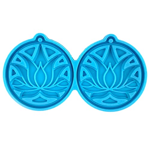 Glänzende Glänzende Silikonharzformen Lotusform Ohrringe Schimmel Schlüsselbund Anhänger Schmuck Epoxidharz Crafting Formen von HDOYTXXM