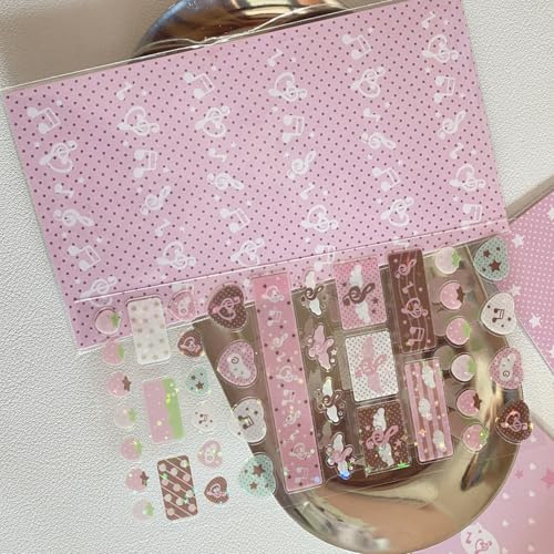 Glitzernde Dekorative Aufkleber Handy Hülle Aufkleber Sweet Erdbeer Star Music Notiz Für Bastelpapier von HDOYTXXM
