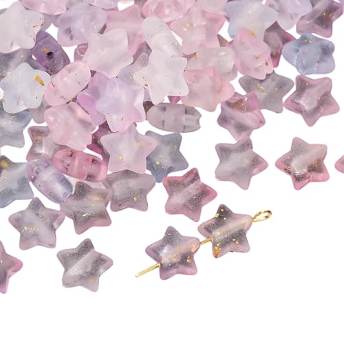 Gradient Gefärbte Acrylsternperle Mit Goldenen Sparkles Bastelkomponenten Für Künstlerische Projekte Schmuckzubehör Handgemachte Armband Perle Mit Goldenem Finish von HDOYTXXM
