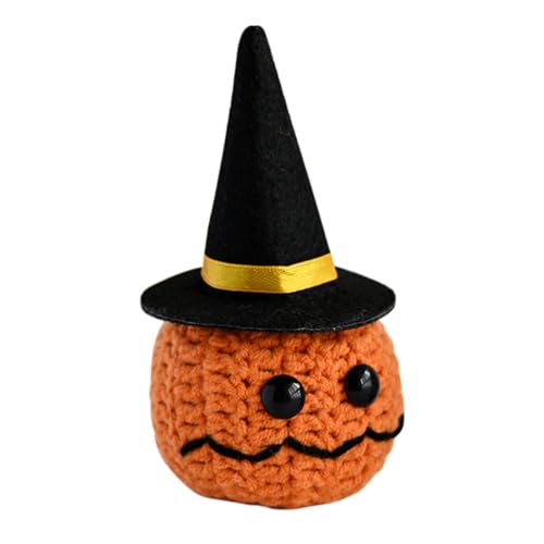 HDOYTXXM Cartoon Strickkürbiskkopfspielzeug Mit Motivationskarten Halloween Mit Huthäkelpuppen Zum Geben Von Sammlerverzierung von HDOYTXXM