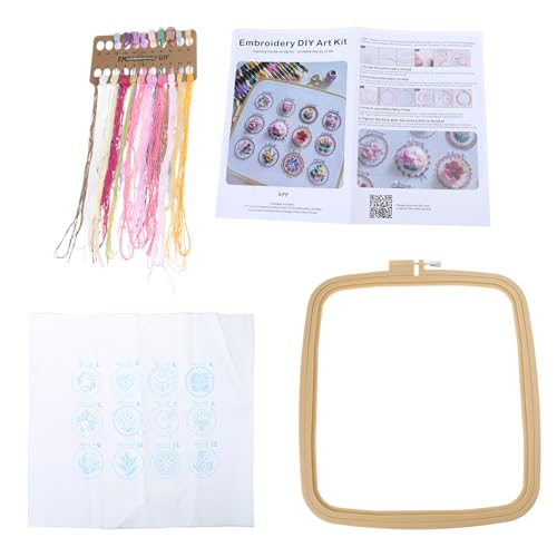 HDOYTXXM Kleine Blumenrahmen Stickkits Nadelpoint Kits Mit Muster Sticker Starter Kits Crosses Stitching Kits von HDOYTXXM