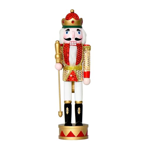 HDOYTXXM Weihnachtsdekorationen Nussknacker Ornament Holzfiguren Festives Sammler Nuss Cracker Geschenk Für Desktop Holzverzierungen von HDOYTXXM