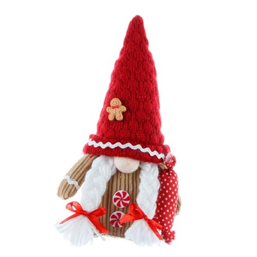 HDOYTXXM Weihnachtsgingerbreads Man Gnomes Plüsch Puppen Schmücken Handgefertigte Festivalpuppen Für Urlaub Mittelstücke Tisch Dekore Desktop Weihnachten Figur von HDOYTXXM