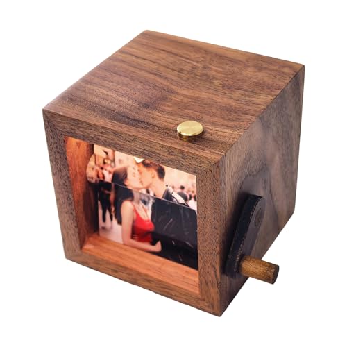 Hand Betriebenes Foto Flipbook Display 16 Kapazität Animationen Viewer Holz Bilderrahmen Kreative Speichergeschenk Geben Holzkurbel Display von HDOYTXXM