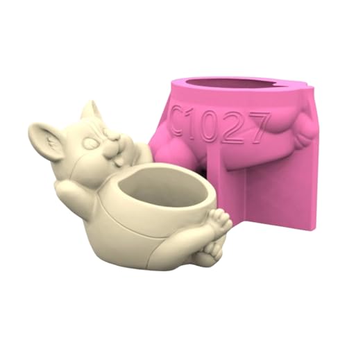 Kreativer Hund Pflanzer Robuster Silikonform Wiederverwendbarer Künstler Zement Cast Bastelbedarf Accessoire Für Haus Und Gartenbüro Schreibtisch Origination von HDOYTXXM
