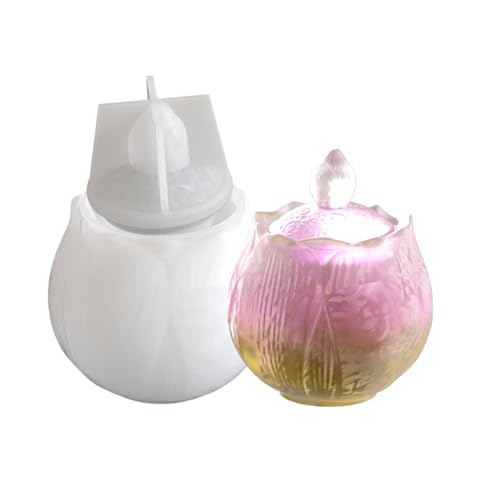 Kreatives Großes Silikonpflanzerform Schimmel Für Schmucklager Jar Blumenkerzenhalter Crafting Form von HDOYTXXM